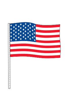 Plastic American Flag Antenna Pennant Plastic American Flag Antenna Pennant
