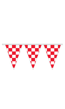  Red-White-Checkered-Triangle-Pennant-10081D