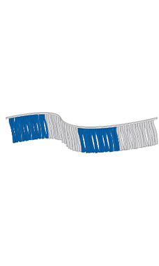120 foot Blue/Silver Metallic Fringe Pennant 120 foot Blue/Silver Metallic Fringe Pennant