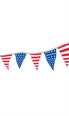 60 foot Stars and Stripes Patriotic Triangle Pennant 60 foot Stars and Stripes Patriotic Triangle Pennant