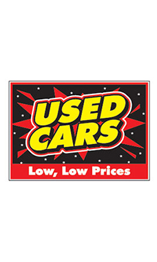 Curb Display Sign - "Used Cars Low Low Prices" Curb Display Sign - "Used Cars Low Low Prices"