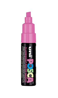 Fluorescent Pink Water Based Paint Marker with ¼ inch tip