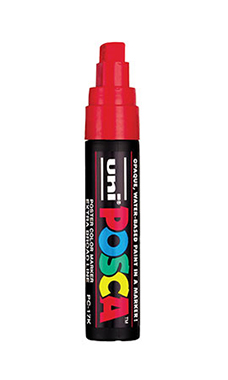 Red Water Based Paint Marker with 5/8 inch tip Red Water Based Paint Marker with 5/8 inch tip
