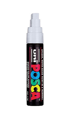 White Water Based Paint Marker with 5/8 inch tip White Water Based Paint Marker with 5/8 inch tip