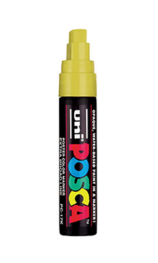 Yellow Water Based Paint Marker with 5/8 inch tip