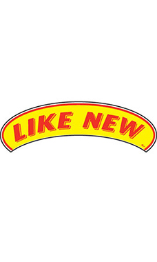 Arch Windshield Slogan Sticker - Red/Yellow - "Like New" Arch Windshield Slogan Sticker - Red/Yellow - "Like New"