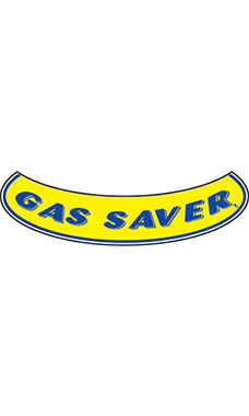 Smile Windshield Slogan Sticker - Blue/Yellow - "Gas Saver" Smile Windshield Slogan Sticker - Blue/Yellow - "Gas Saver"