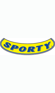 Smile Windshield Slogan Sticker - Blue/Yellow - "Sporty"