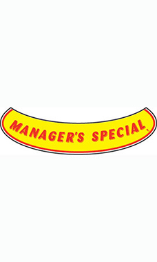 Smile Windshield Slogan Sticker - "Managers Special" Smile Windshield Slogan Sticker - "Managers Special"