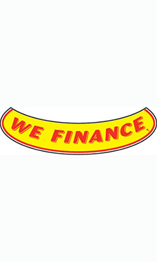 Smile Windshield Slogan Sticker - "We Finance" Smile Windshield Slogan Sticker - "We Finance"