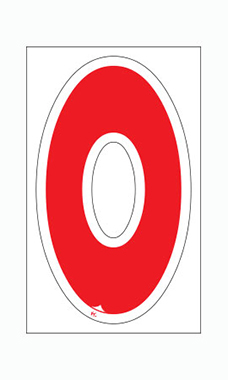 Die-Cut Window Numbers - Red