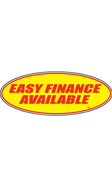 Oval Windshield Slogan Sitcker - "Easy Financing Available" Oval Windshield Slogan Sitcker - "Easy Financing Available"
