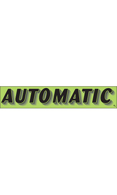Rectangular Slogan Windshield Sticker - Green - "Automatic" Rectangular Slogan Windshield Sticker - Green - "Automatic"