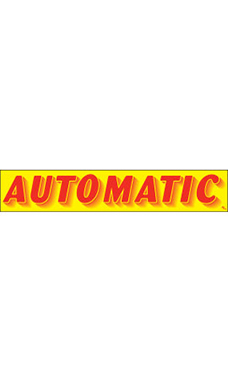 Rectangular Slogan Windshield Sticker - "Automatic" Rectangular Slogan Windshield Sticker - "Automatic"