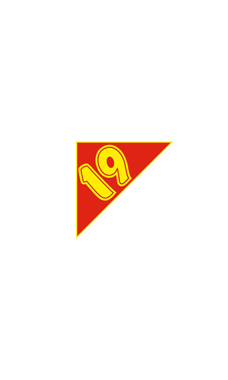 Corner Windshield Year Stickers - Red/Yellow - "19"