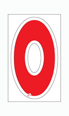 Die-Cut Window Numbers - Red