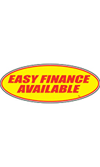 Oval Windshield Slogan Sitcker - "Easy Financing Available"