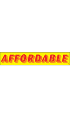 Rectangular Slogan Windshield Sticker - "Affordable"