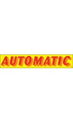 Rectangular Slogan Windshield Sticker - "Automatic"