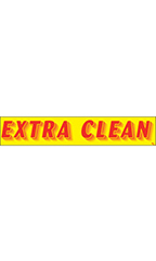 Rectangular Slogan Windshield Sticker - "Extra Clean"