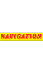 Rectangular Slogan Windshield Sticker - "Navigation"