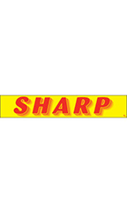 Rectangular Slogan Windshield Sticker - "Sharp"