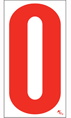 5 ½ inch Windshield Numbers And Symbols - Red/White