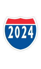 Interstate Sign Windshield Stickers