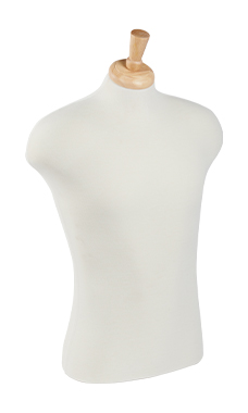 Male Shirt Form with Finial - Off White