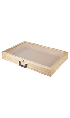 Pine Wood Countertop Display Cases - Large