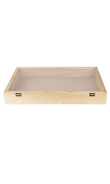 Pine Wood Countertop Display Cases - Large