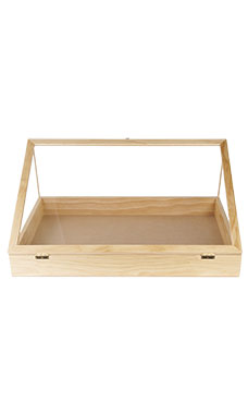 Pine Wood Countertop Display Cases - Large
