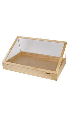 Pine Wood Countertop Display Cases - Large