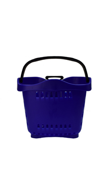 Set of 10 Rolling Blue Shopping Baskets