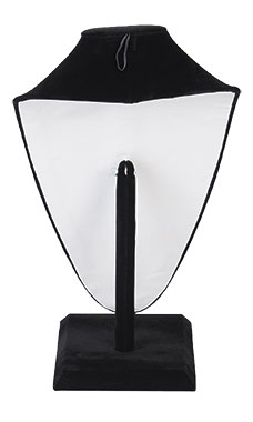 Tall Black Velvet Necklace Display