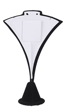 Black Velvet Fan Shaped Necklace Stands