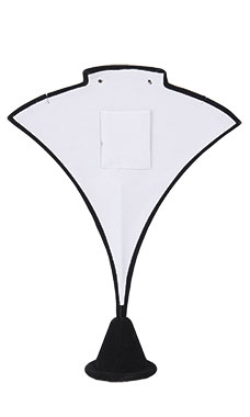 Black Velvet Fan Shaped Necklace Stands