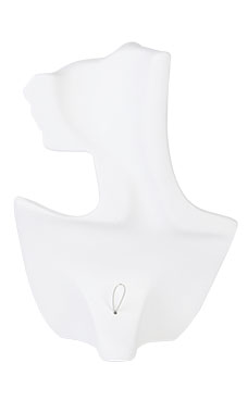 Small Side Profile Earring/Necklace White