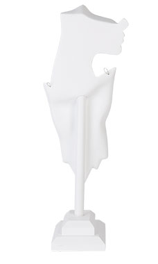 Side Profile Earring/Necklace White Large