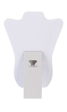 White Faux Leather Necklace Display Easels