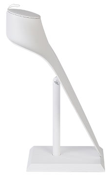 Tall White Faux Leather Necklace Display