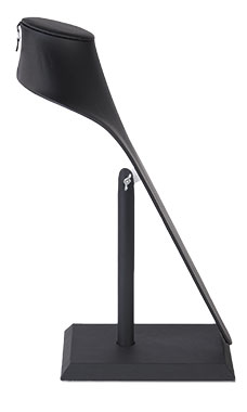 Tall Black Faux Leather Necklace Display