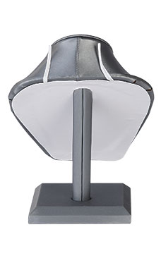 Gray Necklace Display On Stand