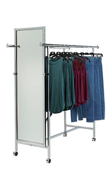 Full Length Mirror for Double Rail Rack with Z-Brace