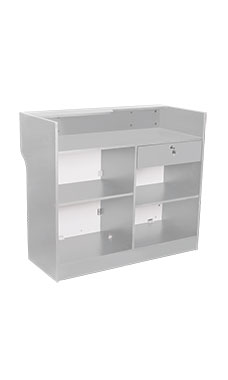 48 inch Gray Ledgetop Service Counter Ready to Assemble