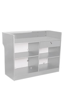70 inch Gray Ledgetop Service Counter Ready to Assemble