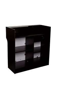 48 inch Black Ledgetop Service Counter Ready to Assemble