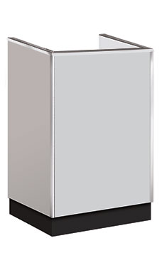Gray Well Top Register Stand Metal Framed