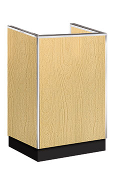 Maple Well Top Register Stand Metal Framed