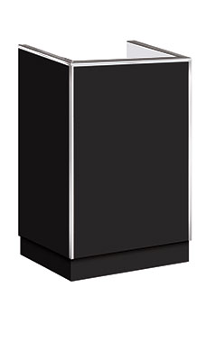 Metal Framed Well Top Register Stands in Black